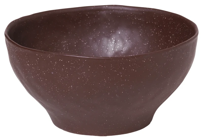 Broste Copenhagen Shape Puce Brown mit Struktur Schale 15 x 7,5 cm