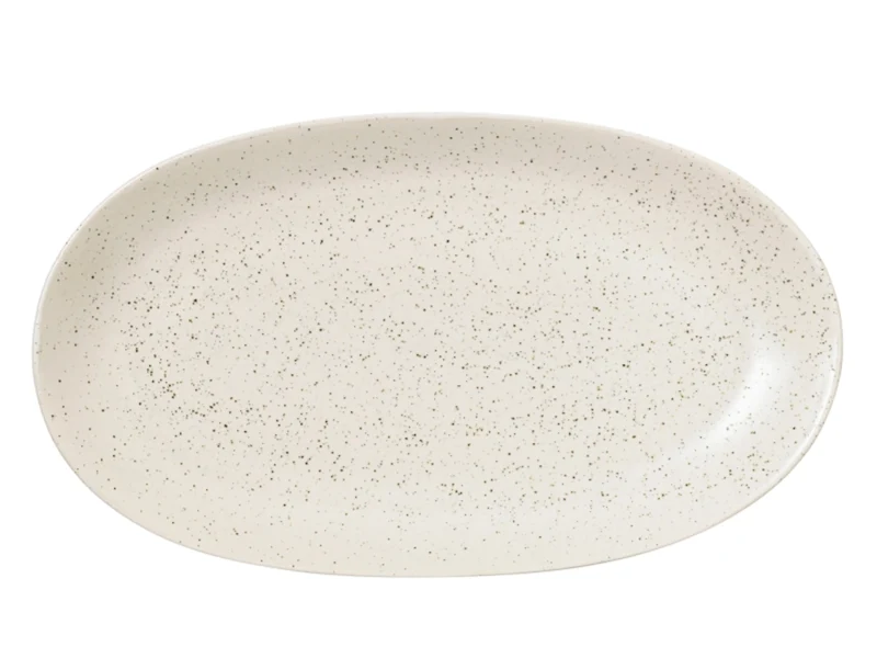 Broste Copenhagen NORDIC VANILLA Platte oval L 17 x 30 cm