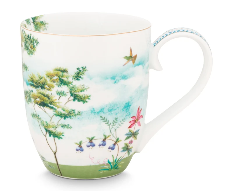 PIP STUDIO Jolie Heron Becher mit Henkel XL 0,45 l