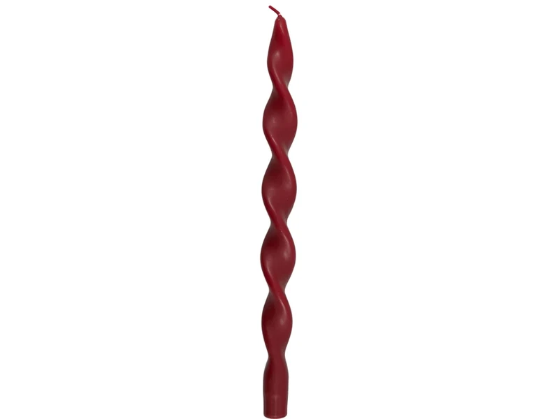 Greengate Kerze twisted red large 2 Stück