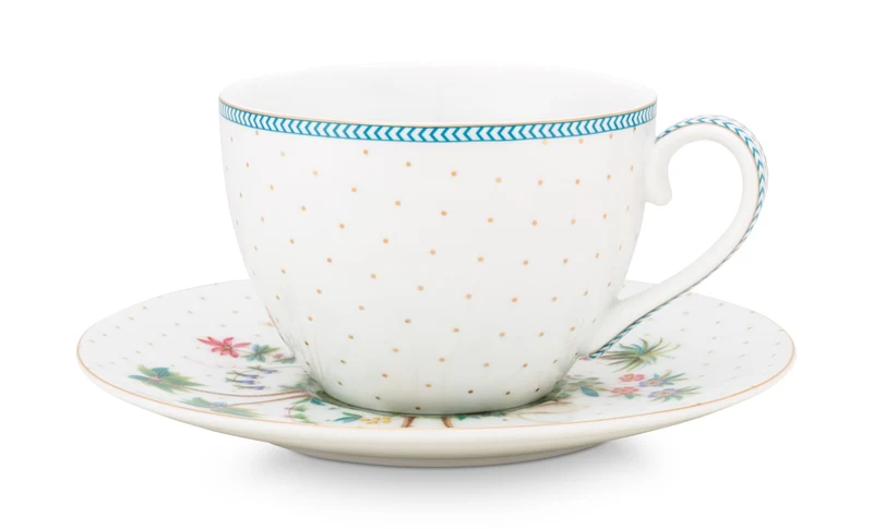 PIP STUDIO Jolie Dots Gold Tasse & Untertasse 0,28 l