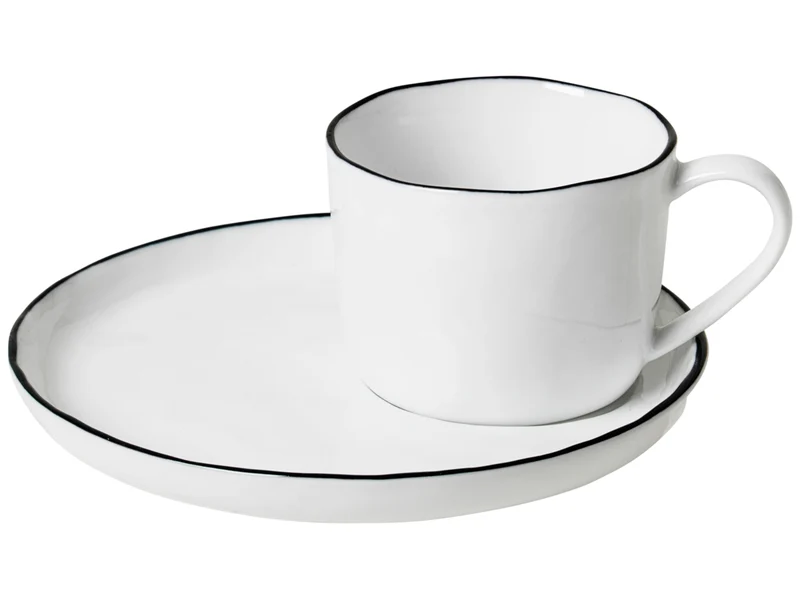Broste Copenhagen SALT Tasse mit Untertasse S 0,1 l