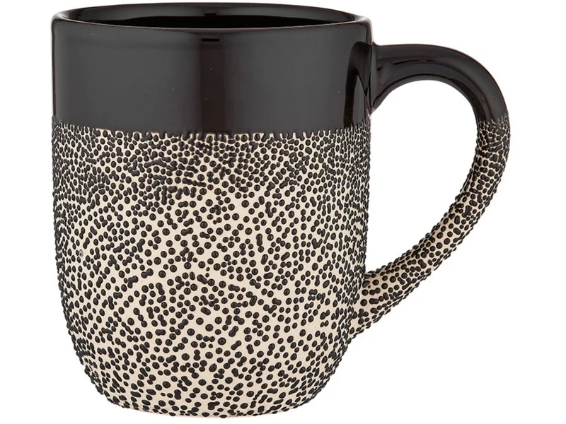 ladelle CAFE Becher mit Henkel strukturiert schwarz 0,3 l