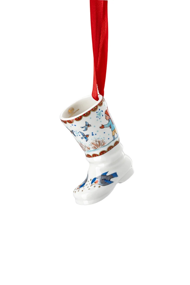 Hutschenreuther Sammelserie 21 Kinder mit Vogelhaus Ministiefel