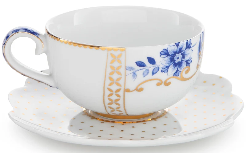 PIP STUDIO Royal White Espressotasse mit Untertasse 2tlg.