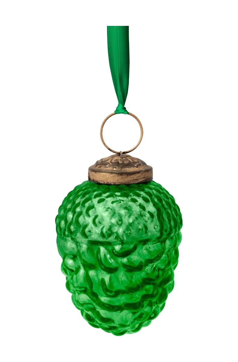 PIP STUDIO Ornament Glass Baumanhänger Pine Cone Green 7,5 cm