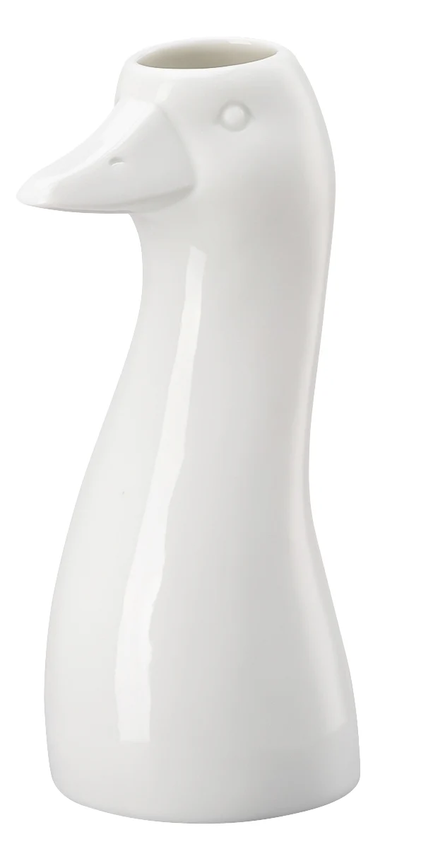 Hutschenreuther Gans-Vase Weiss Vase 14 cm