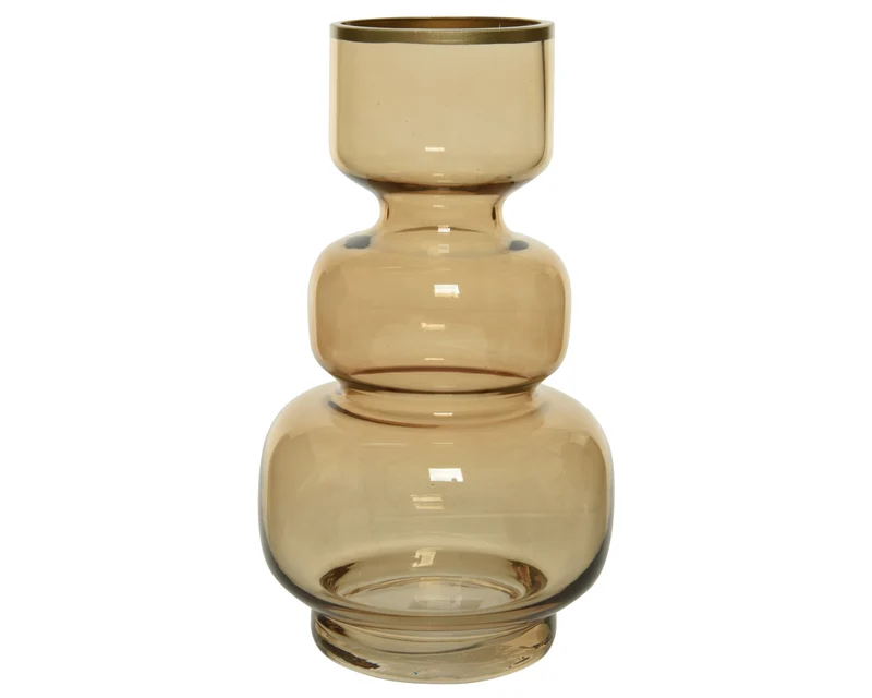 Decoris Vase Glas pfirsich 15,5 x 18 cm