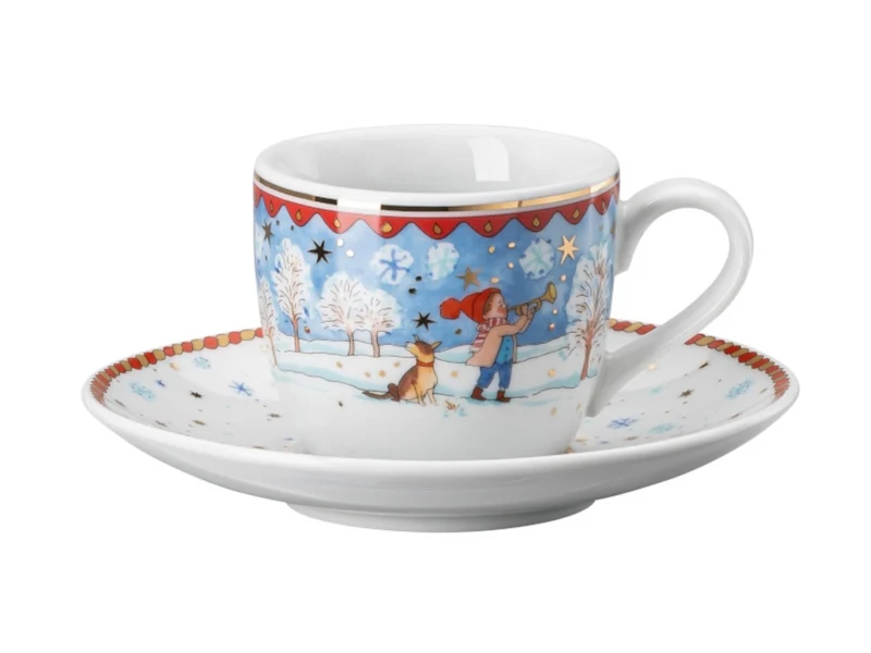 Hutschenreuther Sammelserie 2022 Espressotasse 2-tlg. Weihnachtsa.