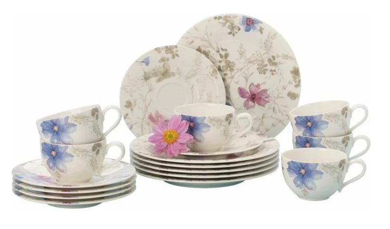 Villeroy & Boch Mariefleur Gris Basic Kaffee-Set 18tlg.