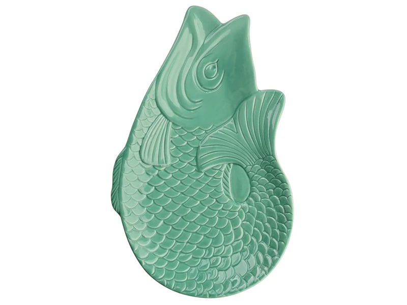 Giftcompany Monsieur Carafon Fisch Dekoteller mint cream 25,3x16cm