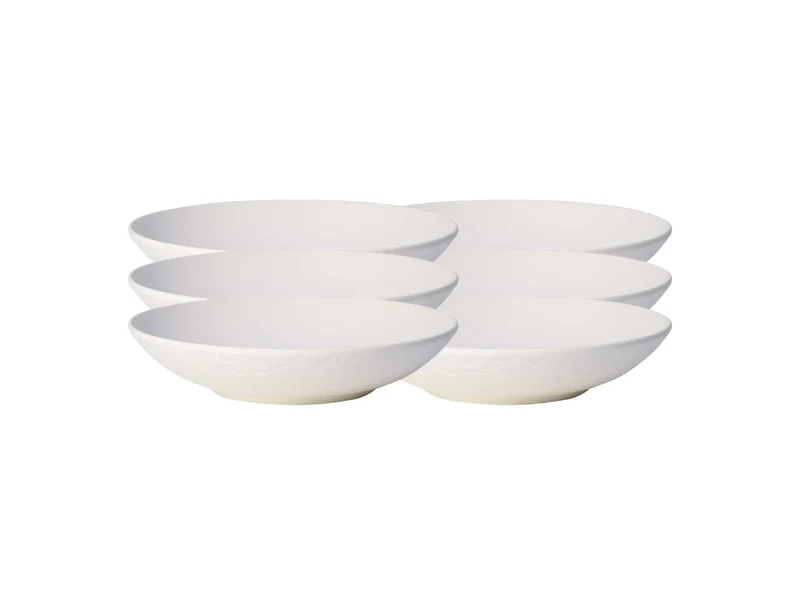 Villeroy & Boch Manufacture Rock blanc Schale flach 24 cm Set6