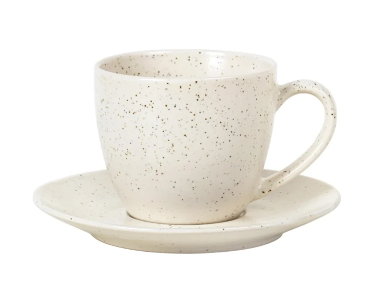 Broste Copenhagen NORDIC VANILLA Tasse mit Untertasse 0,15 l