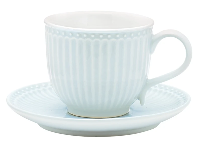 Greengate Alice Tasse mit Untertasse pale blue 8,5 cm