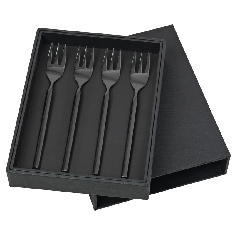 Broste Copenhagen TVIS Kuchengabel titanium black 4tlg.