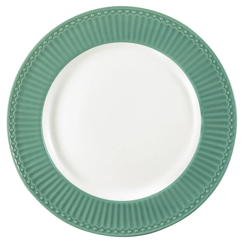 Greengate Alice Speiseteller dusty green 26,5 cm