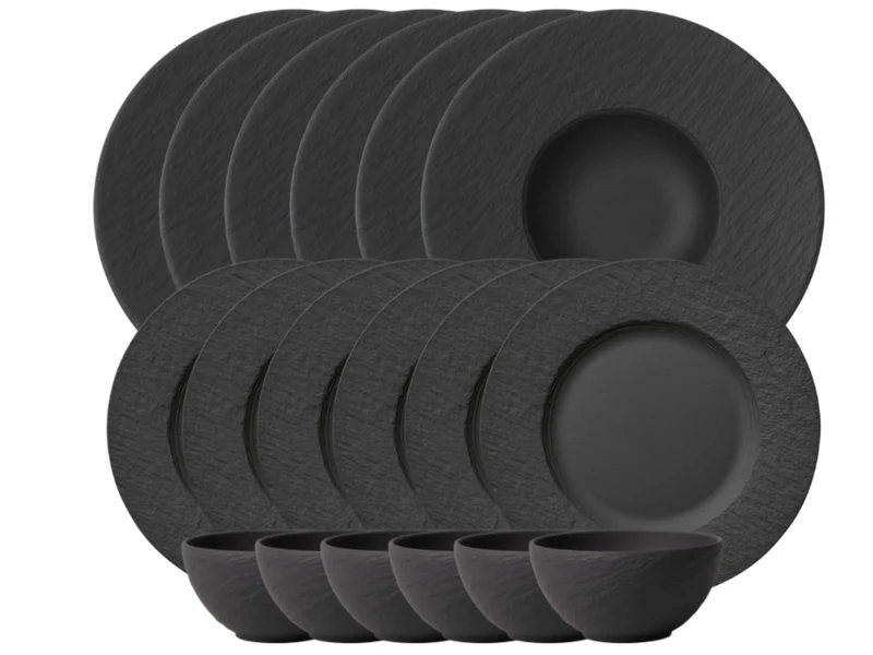 Villeroy & Boch Manufacture Rock Starterset 18tlg