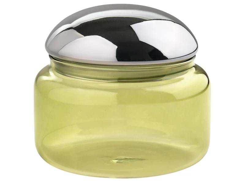 Giftcompany Voile Glasdose M grün/silber 10,5cm