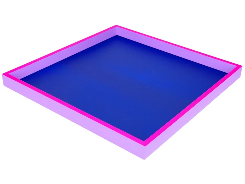 Giftcompany Neo Tablett quadratisch dunkelblau/neon lila/lila 32cm