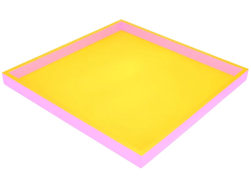Giftcompany Neo Tablett quadratisch gelb/rosa 32cm