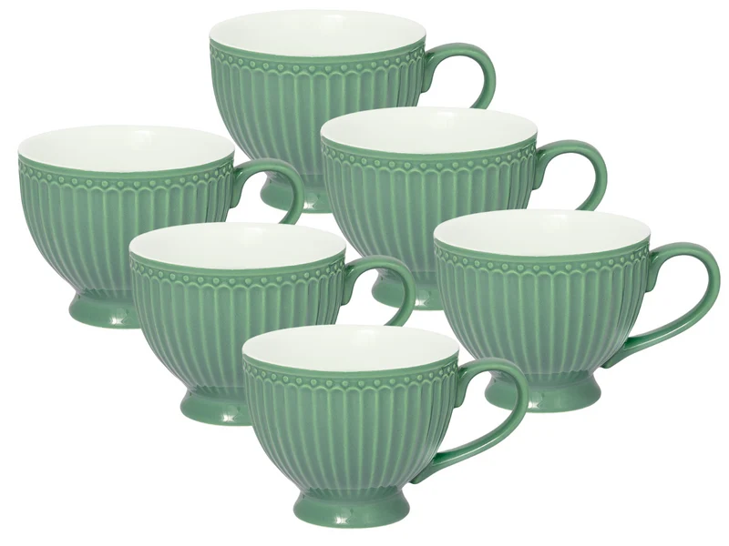 Greengate Alice Teetasse dusty green 0,4l Set6