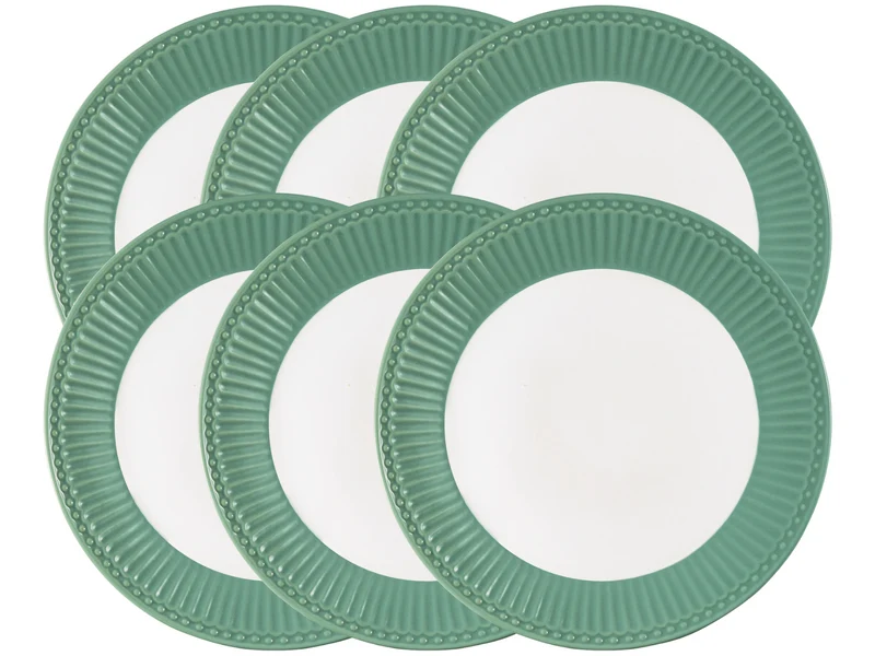 Greengate Alice Brotteller dusty green 17,5cm Set6