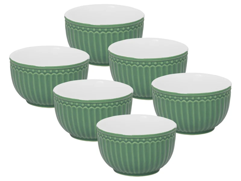 Greengate Alice Mini Bowl dusty green 8,5cm Set6