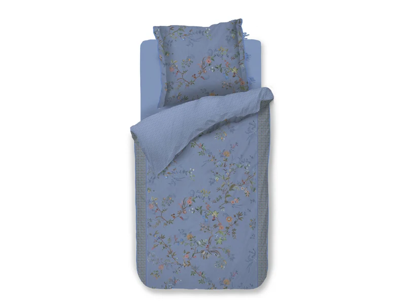 Pip Studio Bustani Bettwäsche blau 135x200cm (1 Stück)