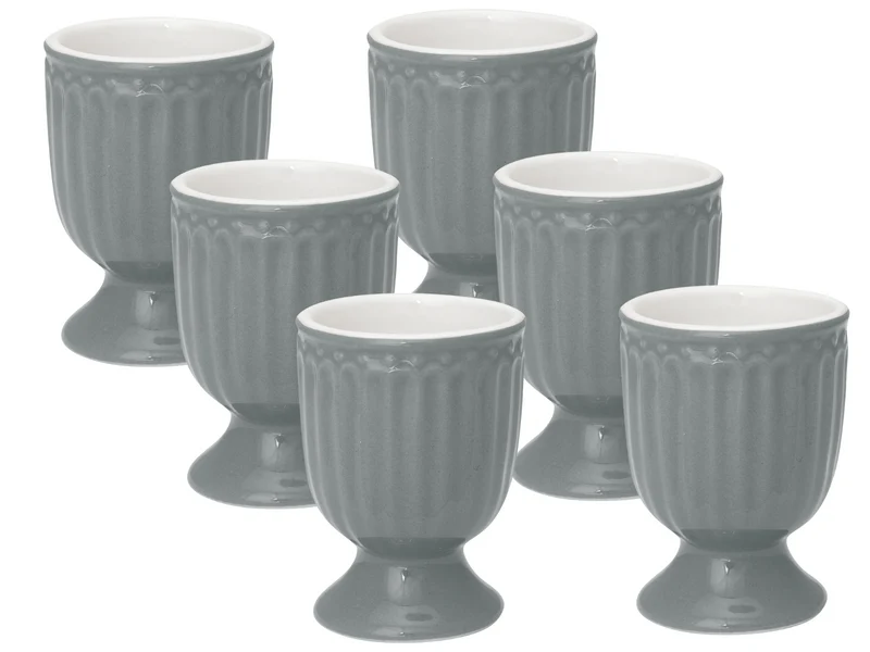 Greengate Alice Eierbecher stone grey 6,5 cm Set6
