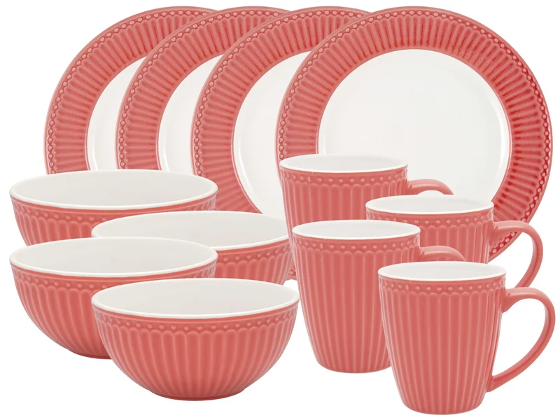 Greengate Alice Frühstücksset coral Set12