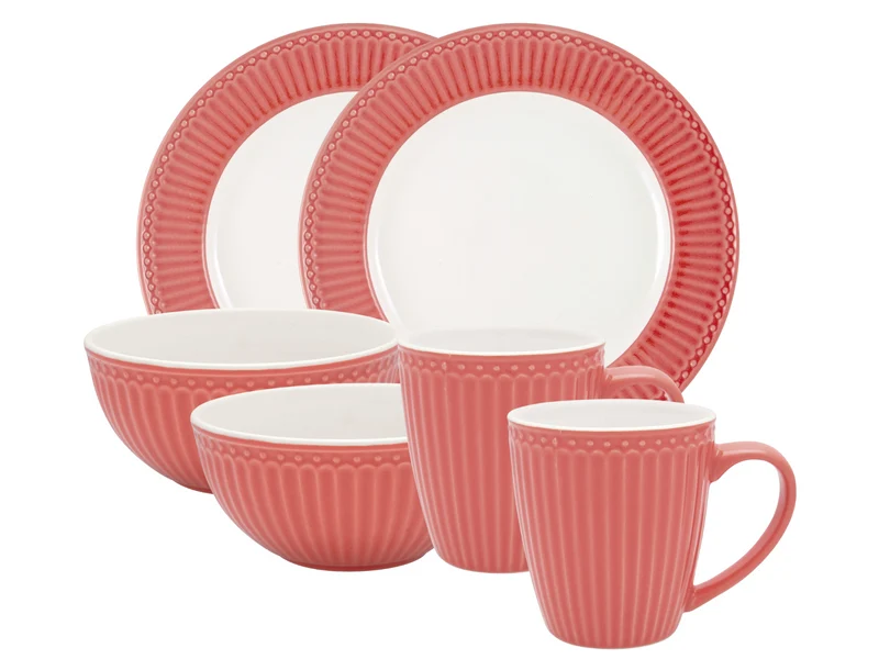 Greengate Alice Frühstücksset coral Set6