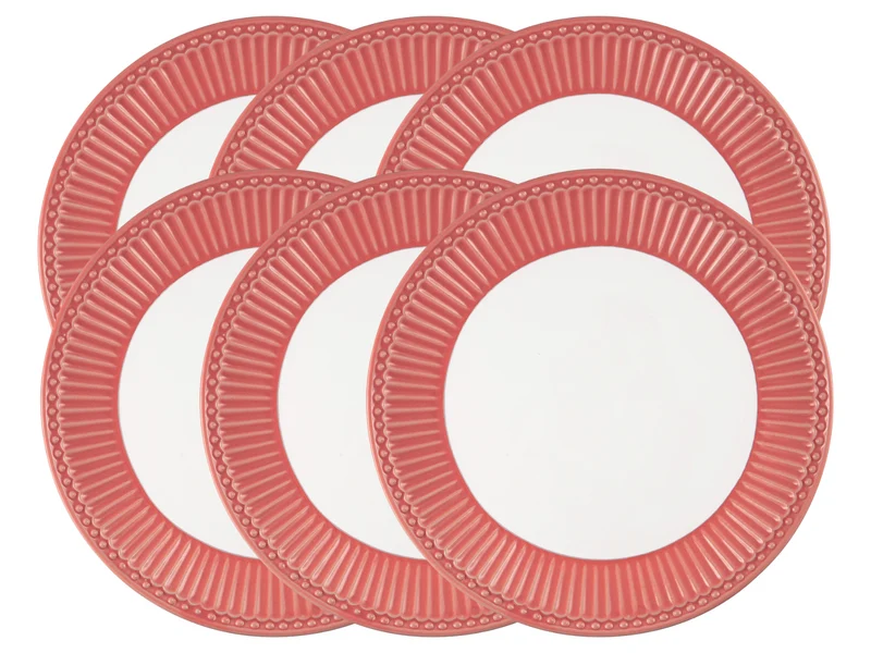 Greengate Alice Frühstücksteller coral 23 cm Set6