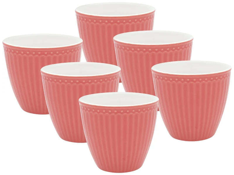 Greengate Alice Latte Cup coral 0,3 l Set6