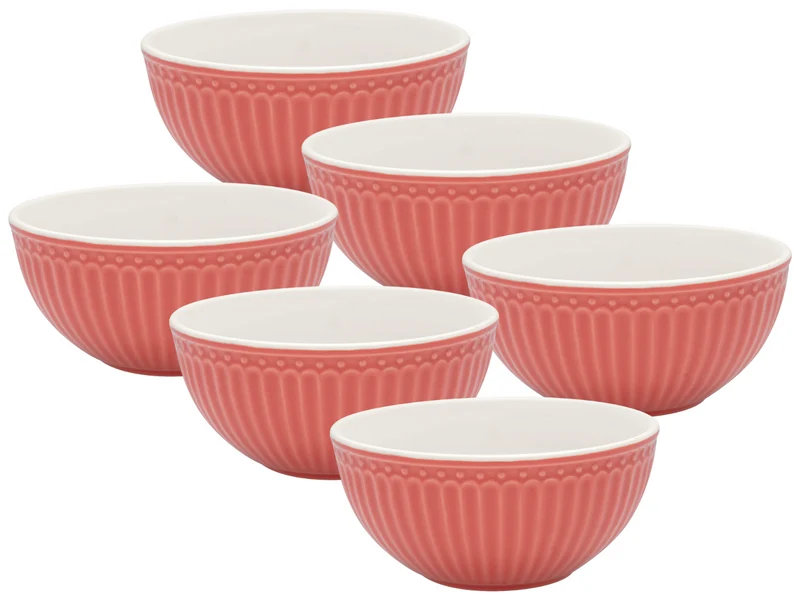 Greengate Alice Müslischale coral 14 cm Set6