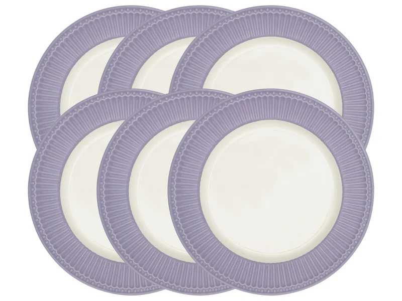 Greengate Alice Speiseteller lavender 26,5 cm Set6