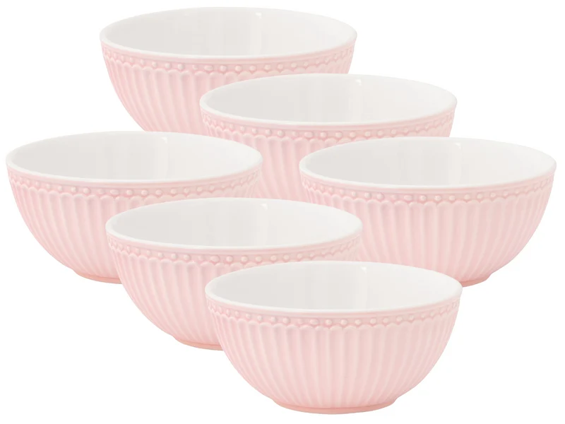 Greengate Alice Müslischale pale pink 14 cm Set6