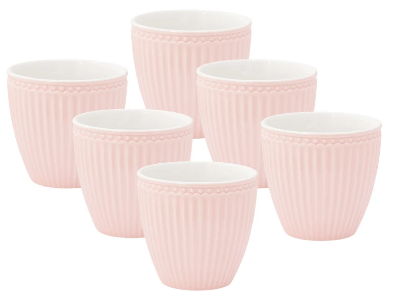 Greengate Alice Latte Cup pale pink 0,25 l Set6