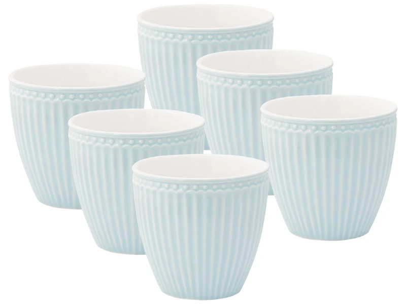 Greengate Alice Latte Cup pale blue 0,25l Set6