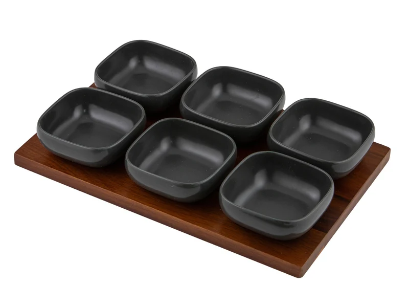 ladelle ESSENTIALS Schalenset anthrazit 7tlg