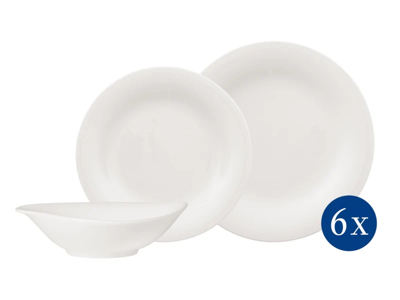 vivo V & B Group Essential White Dinner-Set 18tlg
