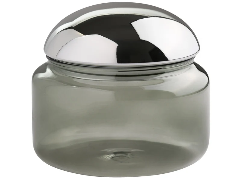 Giftcompany Voile Glasdose L grau/silber 12,5cm