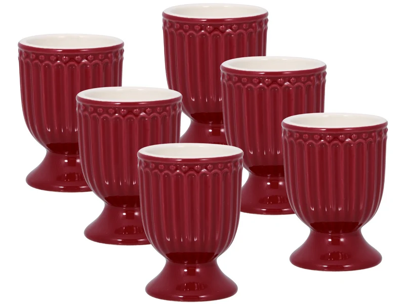 Greengate Alice Eierbecher claret red 6,5 cm Set6
