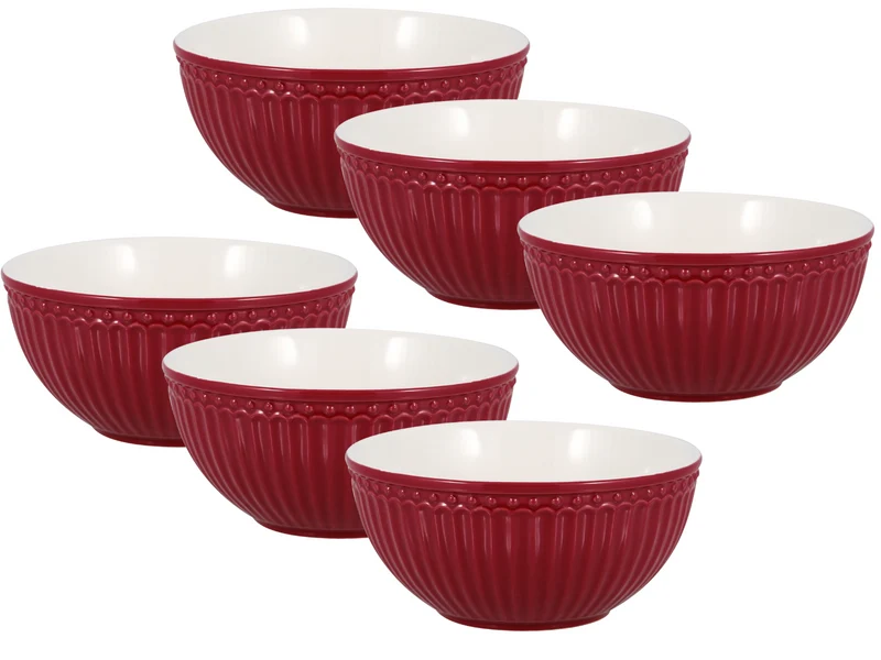 Greengate Alice Müslischale claret red 14cm Set6