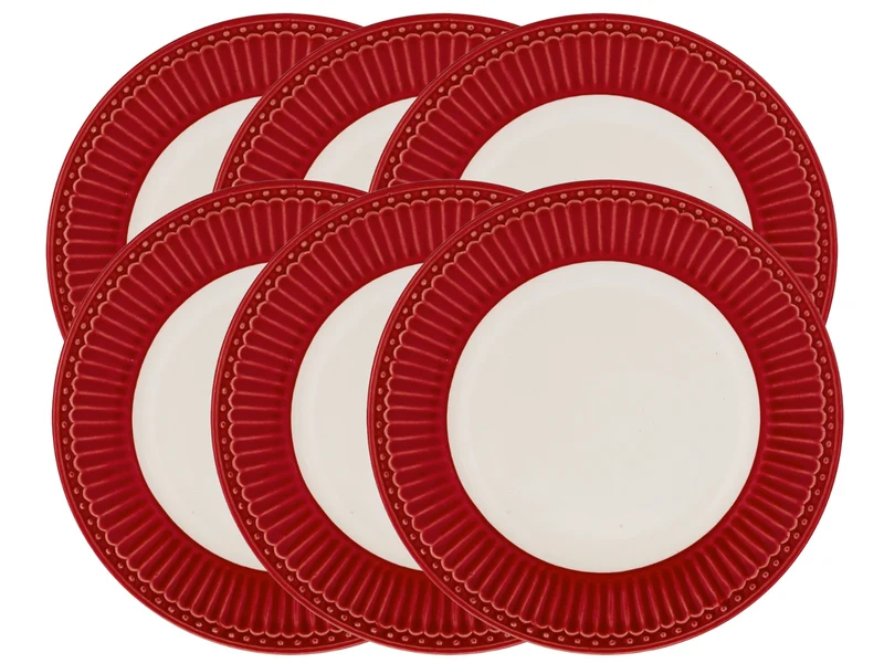 Greengate Alice Brotteller red 17,5cm Set6