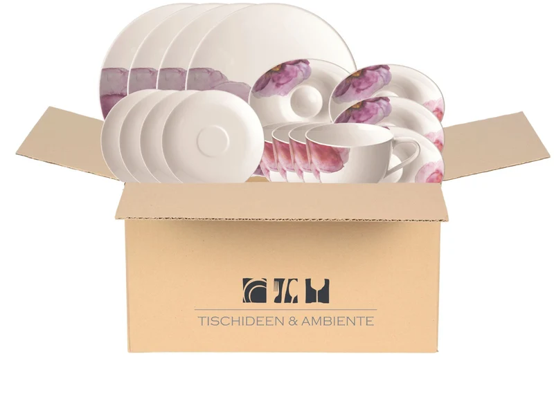 Villeroy & Boch Geschenkbox Rose Garden Frühstücksset 16tlg