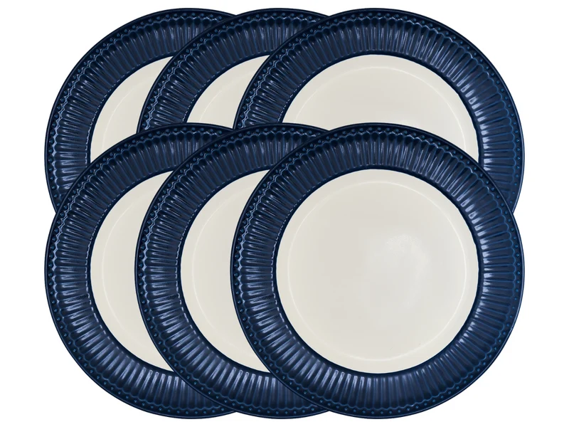 Greengate Alice Speiseteller dark blue 25,6 cm Set6
