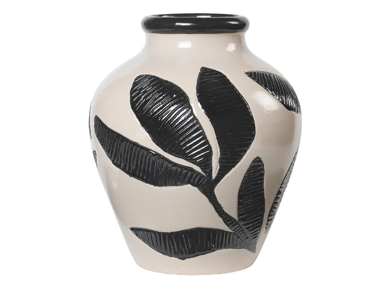 Broste Copenhagen Herbert Vase black/rainy day grey 30cm