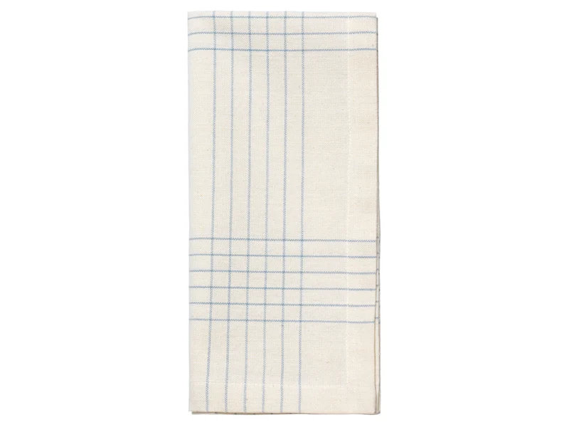 Broste Copenhagen Alice Serviette dusty blue/natural 45x45cm (1 Stück)