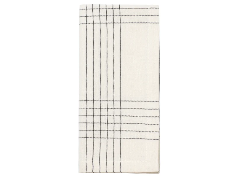 Broste Copenhagen Alice Serviette black/natural 45x45cm (1 Stück)