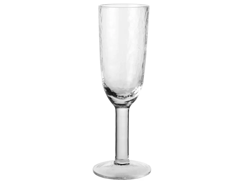 Broste Copenhagen Hammered Champagnerglas klar 0,2l 4er Set